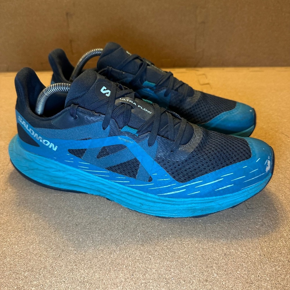 Salomon Ultra Flow Mens Trail Running Shoes Blue Navy 474852 Size 10.5